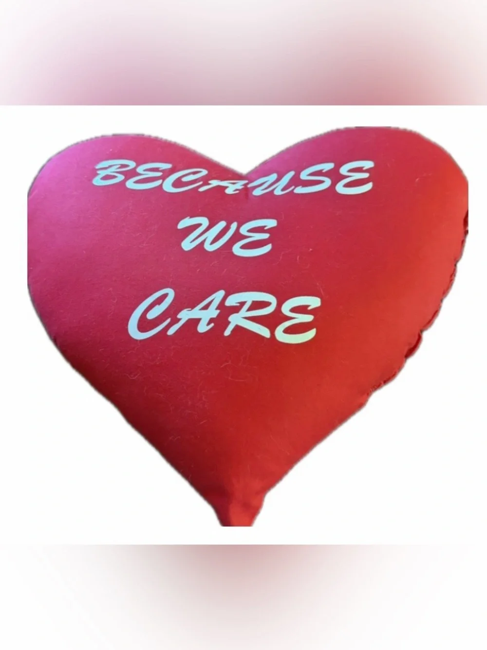 Heart-Shaped Red Pillow with Anatomical Heart Graphic